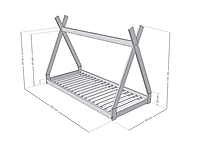 Cama-Casa infantil SIMPLY en forma de tipi Cama-Casa infantil SIMPLY en forma de tipi