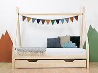 Cama infantil de madera NAKANA en forma de tipi Cama infantil de madera NAKANA en forma de tipi
