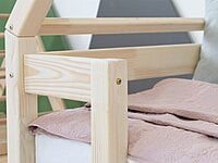 Cama de casa para niños TAHUKA en forma de tipi con protector de cama integrado Cama de casa para niños TAHUKA en forma de tipi con protector de cama integrado