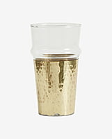 Vaso con hoja de metal dorada Vaso con hoja de metal dorada