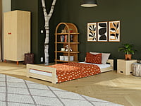 Cama individual de madera SIMPLY con dos cabeceros Cama individual de madera SIMPLY con dos cabeceros