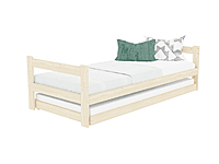 Safe cama individual de madera con dos cabeceros Safe cama individual de madera con dos cabeceros