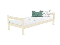 Safe cama individual de madera con dos cabeceros Safe cama individual de madera con dos cabeceros