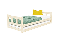 Fence cama individual de madera con cabeceros Fence cama individual de madera con cabeceros