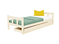 Fence cama individual de madera con cabeceros Fence cama individual de madera con cabeceros