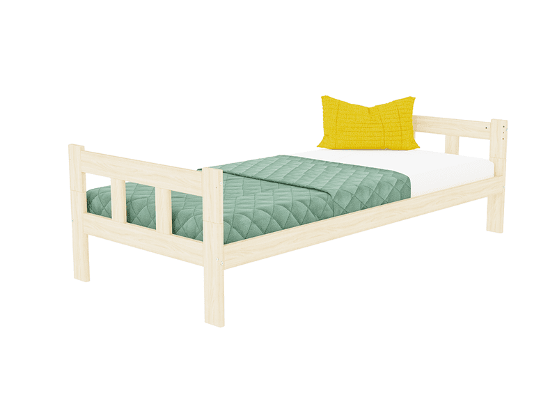 Fence cama individual de madera con cabeceros Fence cama individual de madera con cabeceros