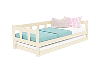 Fence cama individual de madera con lateral Fence cama individual de madera con lateral