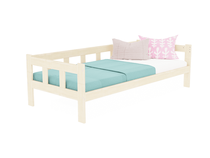 Fence cama individual de madera con lateral Fence cama individual de madera con lateral