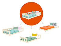 Fence cama individual baja dos laterales Fence cama individual baja dos laterales