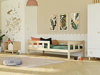 Fence cama individual de madera con dos laterales