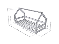 Fence casita madera baja tres laterales Fence casita madera baja tres laterales