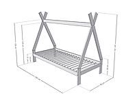 Cama evolutiva infantil SWITCH con forma de tipi Cama evolutiva infantil SWITCH con forma de tipi