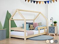 Cama infantil de madera TERY con barra seguridad Cama infantil de madera TERY con barra seguridad