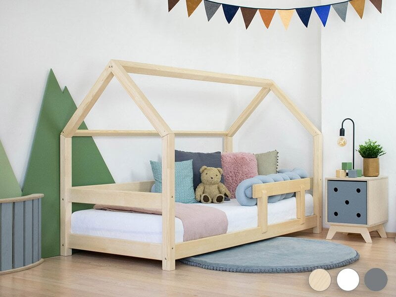 Cama infantil de madera TERY con barra seguridad Cama infantil de madera TERY con barra seguridad