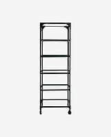 Balance estantería con ruedas en hierro negro Balance estantería con ruedas en hierro negro