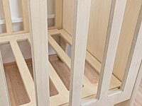 Cuna SLEEPY con altura de somier ajustable y cabeceros completos Cuna SLEEPY con altura de somier ajustable y cabeceros completos