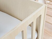 Cuna SLEEPY con altura de somier ajustable y cabeceros completos Cuna SLEEPY con altura de somier ajustable y cabeceros completos