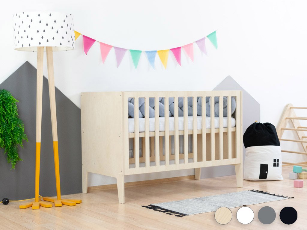 Cuna SLEEPY con altura de somier ajustable y cabeceros completos Cuna SLEEPY con altura de somier ajustable y cabeceros completos