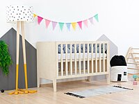 Cuna SLEEPY con altura de somier ajustable y cabeceros completos Cuna SLEEPY con altura de somier ajustable y cabeceros completos