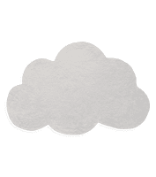 NUAGES Alfombra de algodón (67 X 100 CM) - CLOUD SHAPE (MICRO CHIP)
