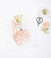 FLAMINGO Lámina Infantil (30 X 40 CM) - FLAMINGO AND STARS FLAMINGO Lámina Infantil (30 X 40 CM) - FLAMINGO AND STARS