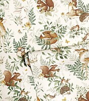 Papel pintado infantil - Animales del bosque (fondo beige) Papel pintado infantil - Animales del bosque (fondo beige)
