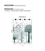 M. FOX Papel Pintado MURAL (200 X 248 CM) - BLUE FOREST M. FOX Papel Pintado MURAL (200 X 248 CM) - BLUE FOREST