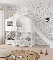 Papel pintado infantil - Flores y animales acuáticos Papel pintado infantil - Flores y animales acuáticos