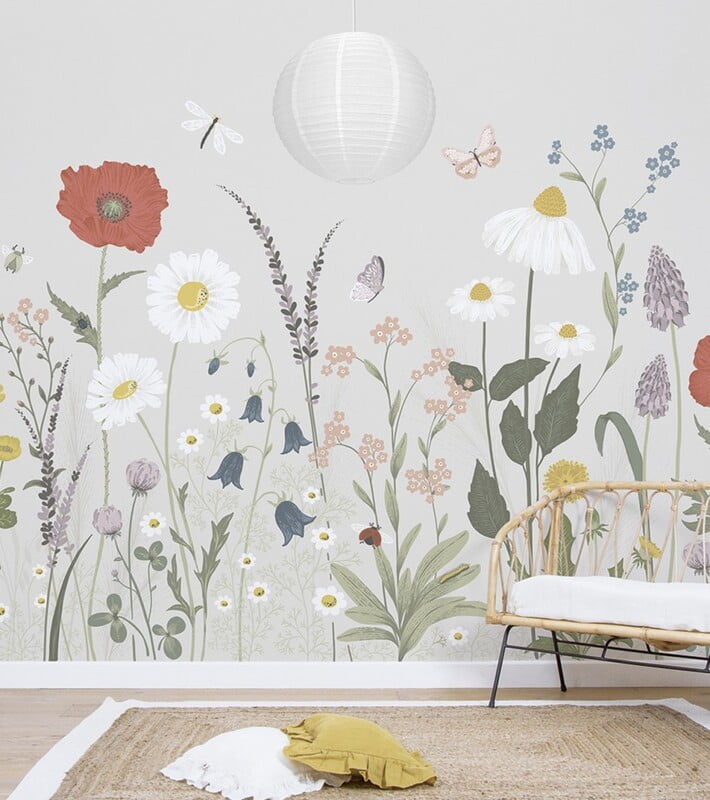 WILDFLOWERS Papel Pintado MURAL (400 X 248 CM) - Campo de flores WILDFLOWERS Papel Pintado MURAL (400 X 248 CM) - Campo de flores