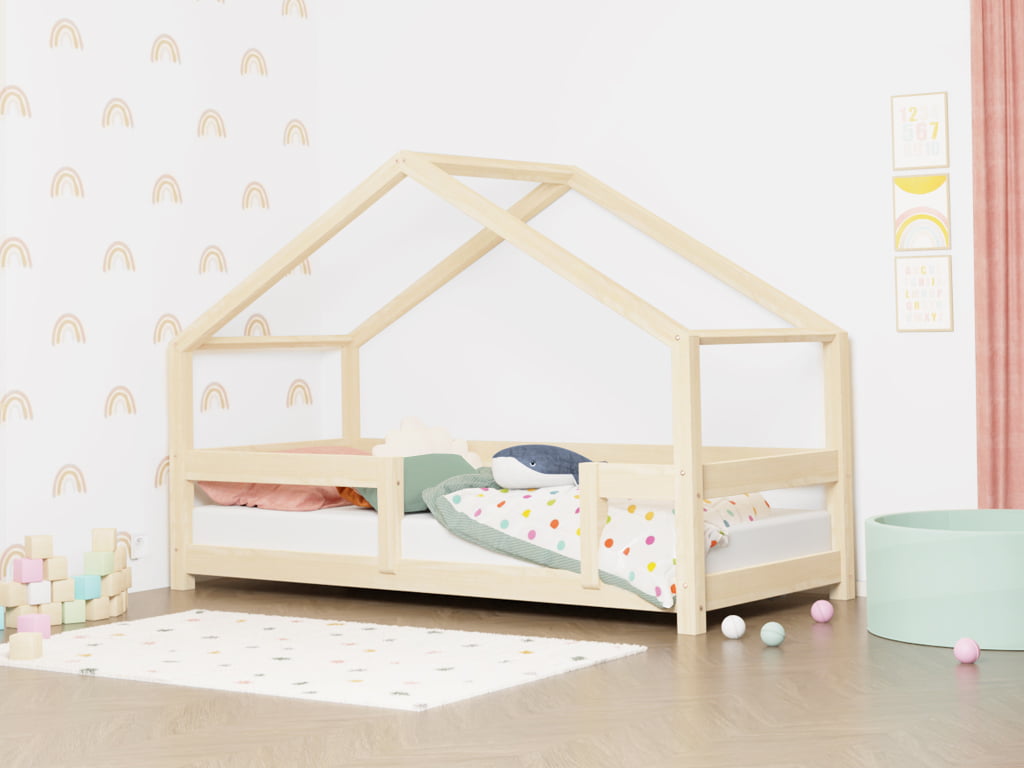 Cama cabaña infantil - Happy, 100% en madera maciza